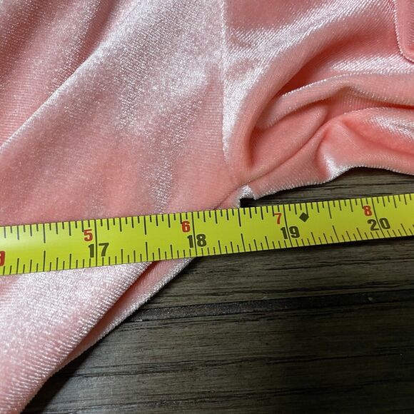Eros Velour Barbiecore Sweater Dress Jumpsuit Long Sleeved Hoodie Pink Size XS - Picture 8 of 11